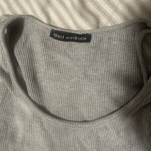 Naked wardrobe ribbed crop top